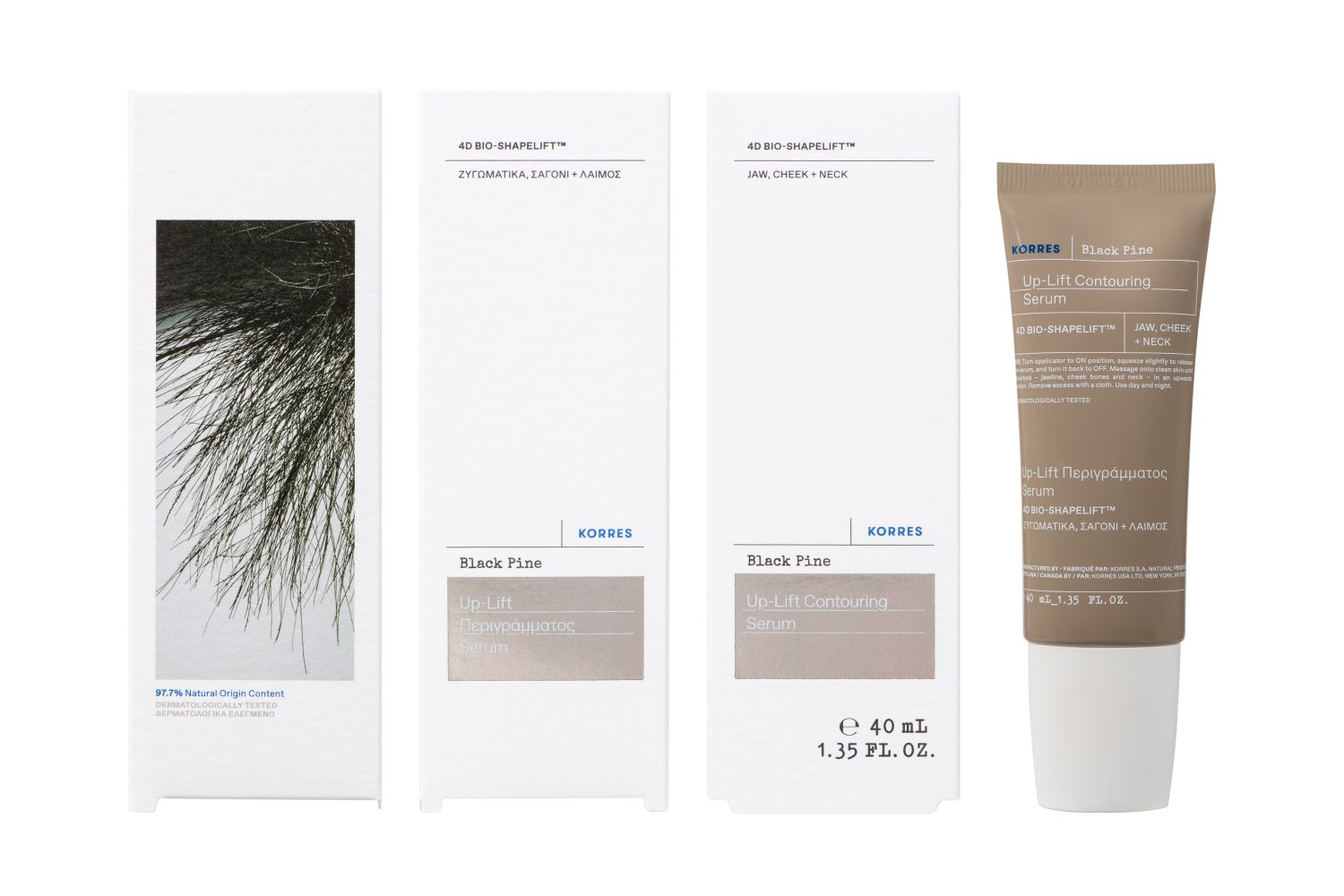 BLACK PINE 4D Bio-ShapeLift Straffendes und re-konturierendes Serum (Kiefer-Wangen-Hals)
