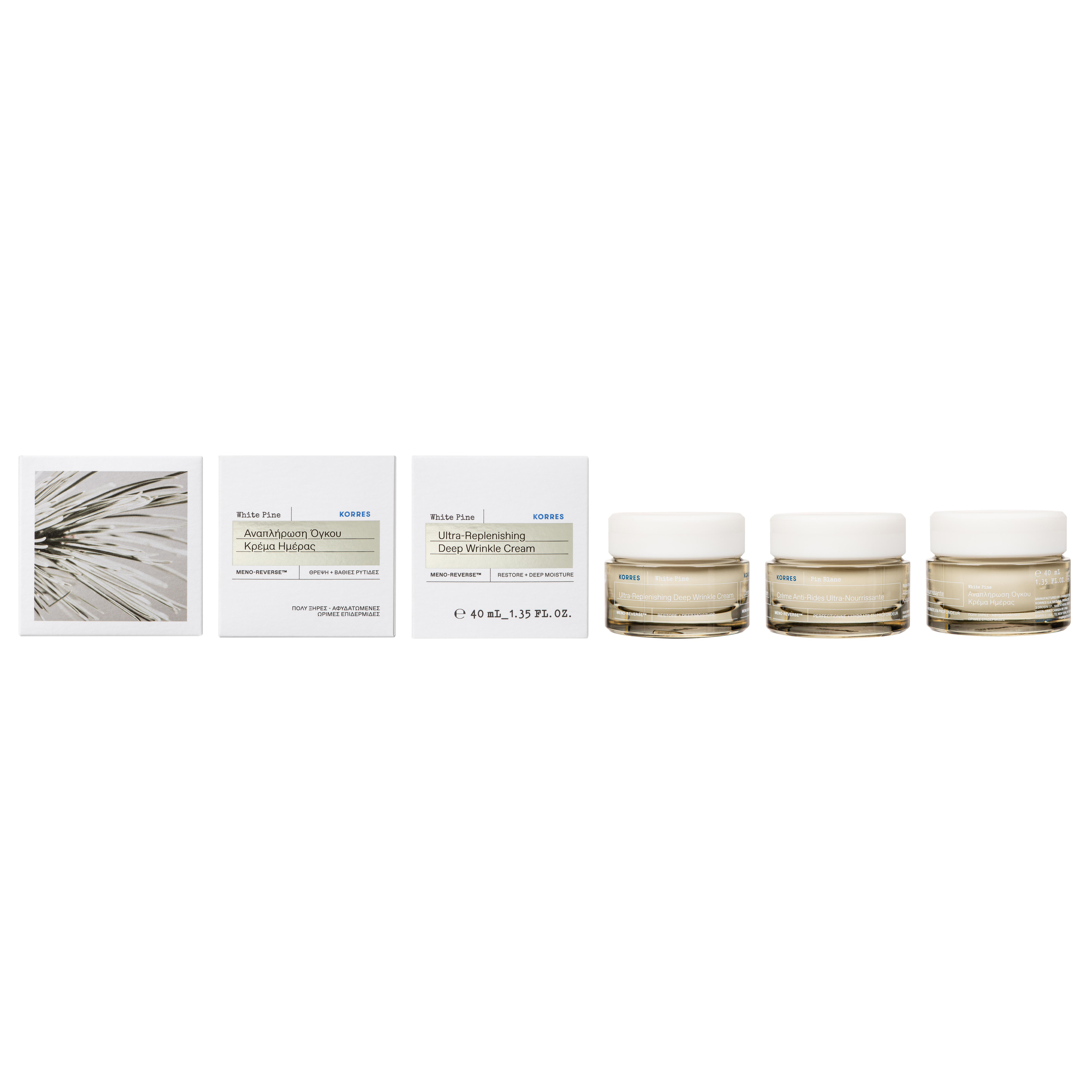 WHITE PINE Meno Reverse Intensiv auffüllende Creme bei tiefen Falten für sehr trockene-dehydrierte reife Haut nach den Wechseljahren