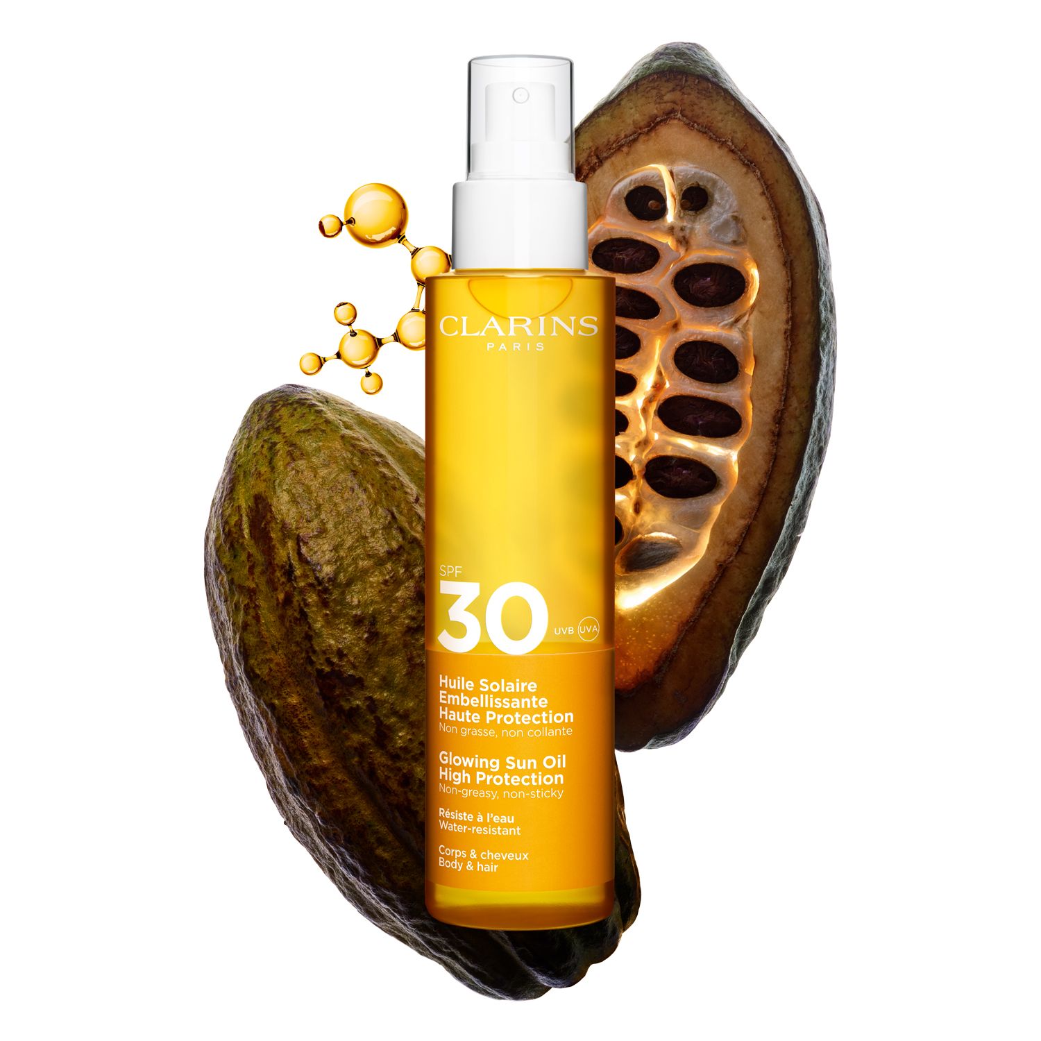 Huile Solaire Embellissante Haute Protection SPF 30