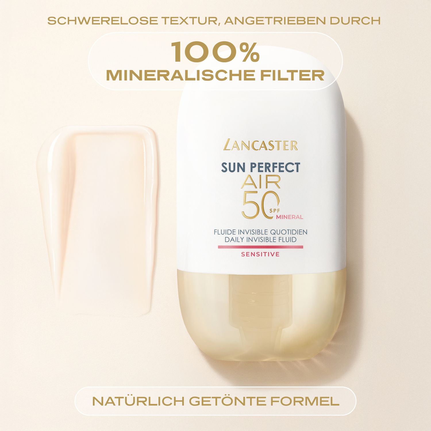 Lancaster Sun Perfect AIR Daily Invisible Fluid SPF50 Sensitive Mineral