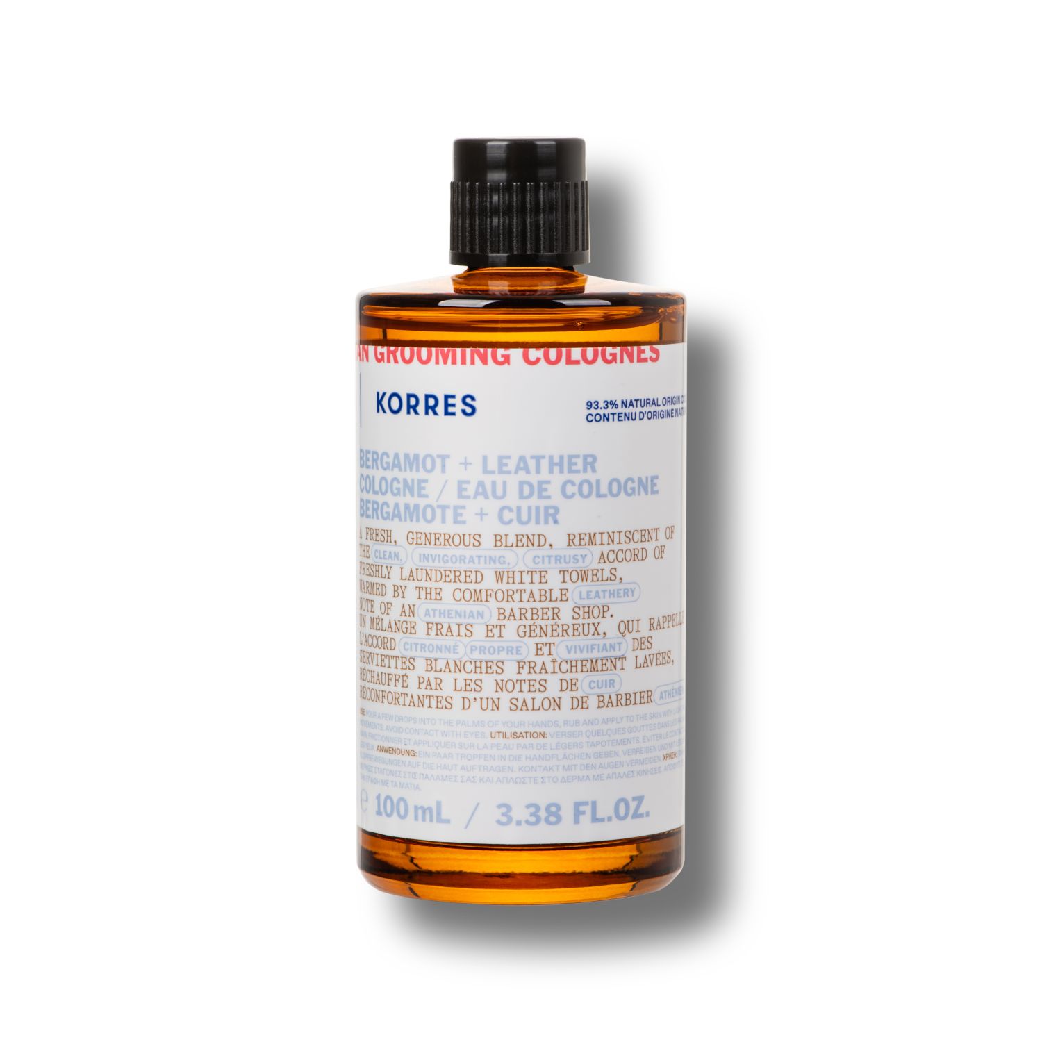 ATHENIAN GROOMING EAU DE COLOGNE mit Bergamotte + Ledernoten