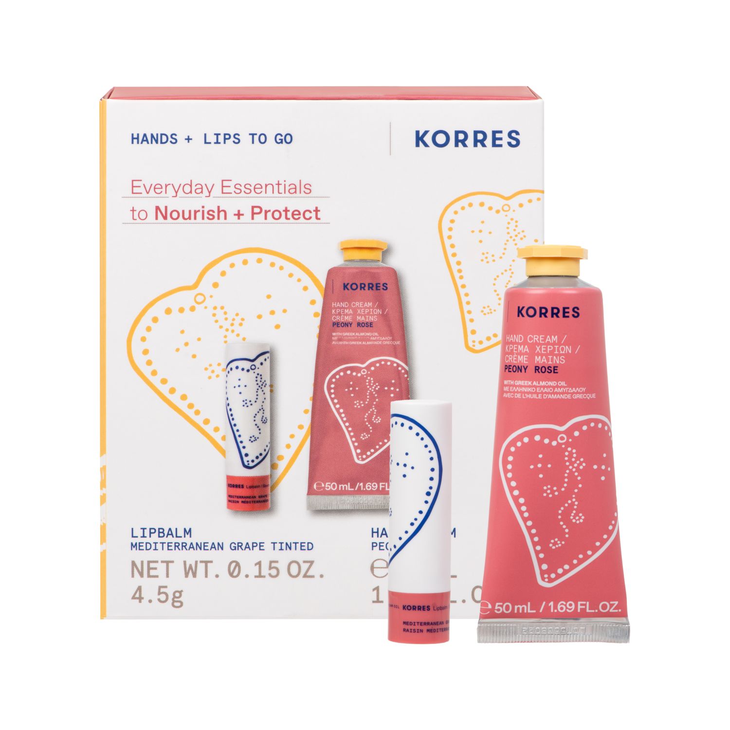 EVERYDAY ESSENTIALS Hand- und Lippen Pflegeset Peony Rose