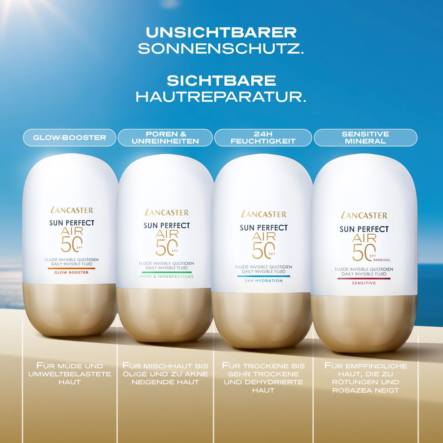 Lancaster Sun Perfect AIR Daily Invisible Fluid SPF50 Glow Booster